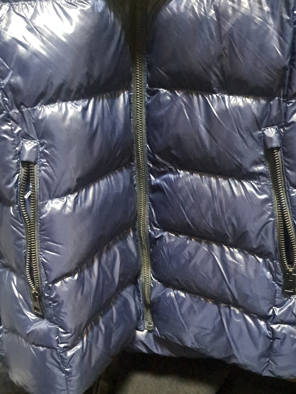 32 Degrees Heat Women's Faux Fur Hood Shiny Puffer Jacket - Dark Turquois Size S - Picture 4 of 4